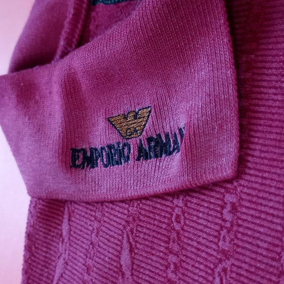 Vintage 1980s Armani Emporio Polo Font Pattern T-Shirt - Picture 5 of 7